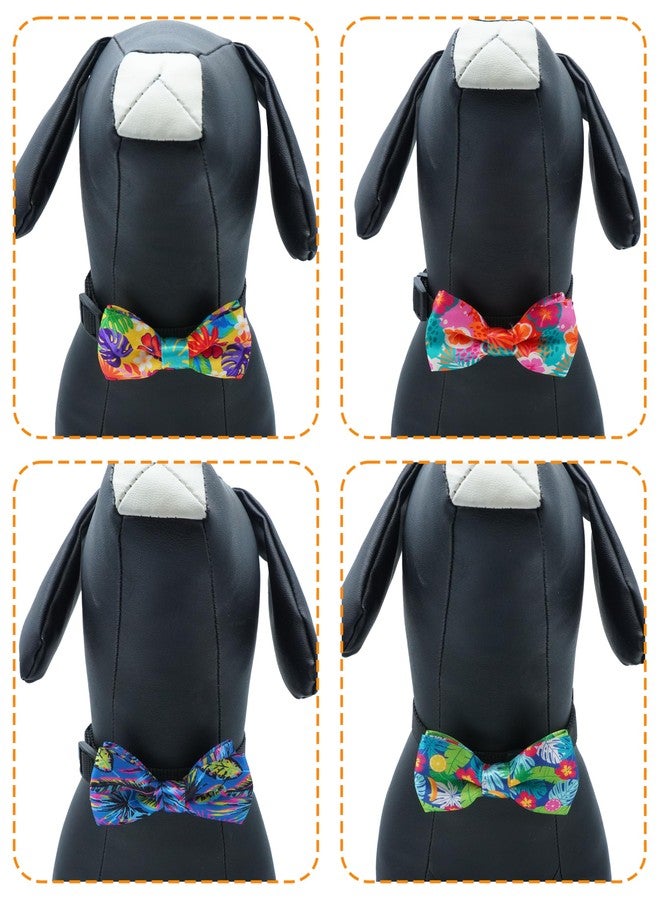 PET SHOW 10 Pack Summer Small Dog Bow Ties Sliding Collar Attachments Puppy Cats Hawaiian Bowties for Medium Dogs Floral Fruit Bowknots Party Holiday Pet Grooming Accessories(Small) - Image 4